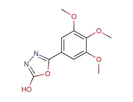 Molecular Structure of 63698-53-3 (5-(3,4,5-trimethoxyphenyl)-1,3,4-oxadiazol-2-ol)