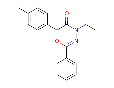 4-ethyl-2-phenyl-6-<i>p</i>-tolyl-4<i>H</i>-[1,3,4]oxadiazin-5-one