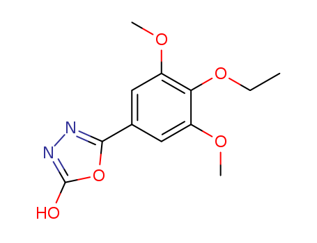 1,3,4-Oxadiazol-2(3H)-one,5-(4-ethoxy-3,5-dimethoxyphenyl)- cas  63698-54-4