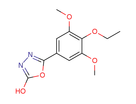Molecular Structure of 63698-54-4 (5-(4-ethoxy-3,5-dimethoxyphenyl)-1,3,4-oxadiazol-2(3H)-one)