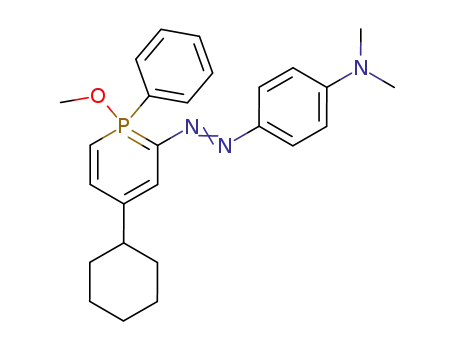 4-(4-cyclohexyl-1-methoxy-1-phenyl-1λ<sup>5</sup>-phosphinin-2-ylazo)-<i>N</i>,<i>N</i>-dimethyl-aniline