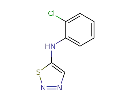 Molecular Structure of 2039-10-3 ((2-chloro-phenyl)-[1,2,3]thiadiazol-5-yl-amine)