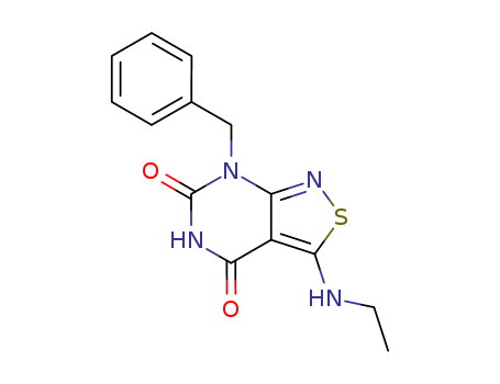 Isothiazolo[3,4-d]pyrimidine-4,6(5H,7H)-dione,3-(ethylamino)-7-(phenylmethyl)- cas  60663-75-4