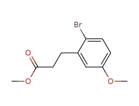 Molecular Structure of 66191-90-0 (methyl 3-(2-bromo-5-methoxyphenyl)propanoate)