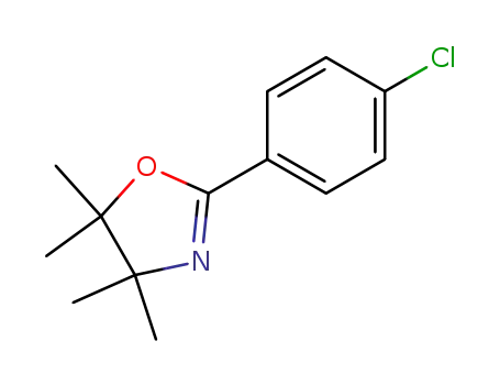 Molecular Structure of 63545-75-5 (Oxazole, 2-(4-chlorophenyl)-4,5-dihydro-4,4,5,5-tetramethyl-)