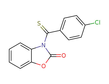 Molecular Structure of 21215-59-8 (3-(4-chloro-thiobenzoyl)-3<i>H</i>-benzooxazol-2-one)