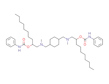 Molecular Structure of 58980-88-4 (N,N'-(1,4-Cyclohexylen-bis-methyl)-bis-<N-methyl-2-hydroxydodecylamin>-dicarbanilat)