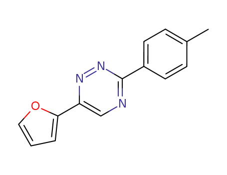Molecular Structure of 64493-94-3 (1,2,4-Triazine, 6-(2-furanyl)-3-(4-methylphenyl)-)