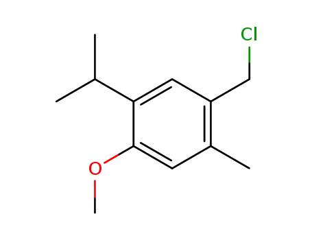 Molecular Structure of 26826-87-9 (4-chloromethyl-2-isopropyl-5-methyl-anisole)