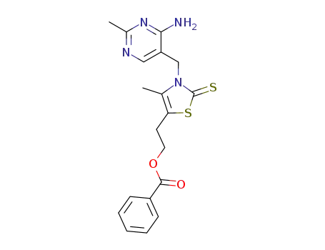 3-(4-amino-2-methyl-pyrimidin-5-ylmethyl)-5-(2-benzoyloxy-ethyl)-4-methyl-3<i>H</i>-thiazole-2-thione