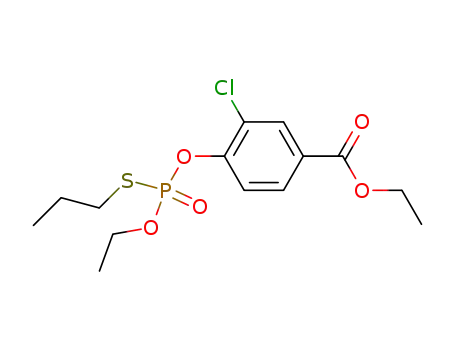 Benzoic acid, 3-chloro-4-[[ethoxy(propylthio)phosphinyl]oxy]-, ethyl ester