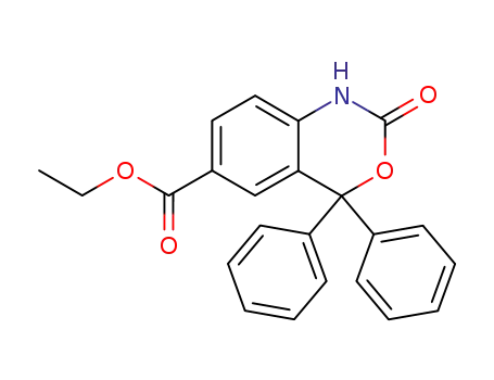 2-oxo-4,4-diphenyl-1,4-dihydro-2<i>H</i>-benzo[<i>d</i>][1,3]oxazine-6-carboxylic acid ethyl ester
