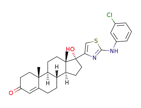 17β-[2-(3-chloro-anilino)-thiazol-4-yl]-17α-hydroxy-androst-4-en-3-one