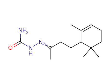 Molecular Structure of 16769-59-8 (2-[4-(2,6,6-trimethylcyclohex-2-en-1-yl)butan-2-ylidene]hydrazinecarboxamide)