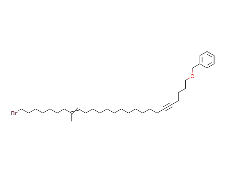 Molecular Structure of 60789-59-5 (Benzene, [[(26-bromo-19-methyl-18-hexacosen-5-ynyl)oxy]methyl]-, (E)-)