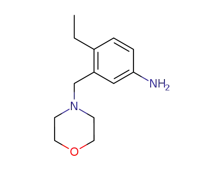 Molecular Structure of 63789-27-5 (Benzenamine, 4-ethyl-3-(4-morpholinylmethyl)-)