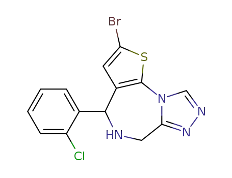 2-bromo-4-(2-chloro-phenyl)-5,6-dihydro-4<i>H</i>-thieno[3,2-<i>f</i>][1,2,4]triazolo[4,3-<i>a</i>][1,4]diazepine