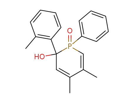 Molecular Structure of 56569-18-7 (4,5-dimethyl-1-oxo-1-phenyl-2-<i>o</i>-tolyl-1,2-dihydro-1λ<sup>5</sup>-phosphinin-2-ol)