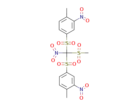Molecular Structure of 62283-37-8 (Benzene,
1,1'-[[(methylsulfonyl)nitromethylene]bis(sulfonyl)]bis[4-methyl-3-nitro-)