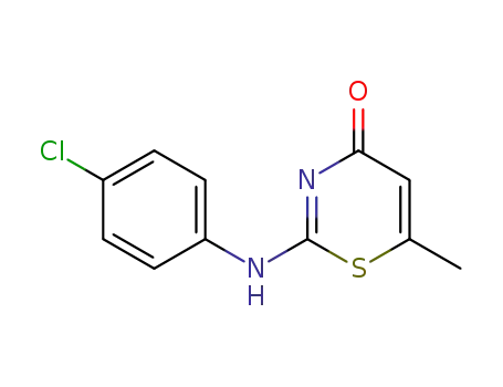 Molecular Structure of 65316-12-3 (4H-1,3-Thiazin-4-one, 2-[(4-chlorophenyl)amino]-6-methyl-)