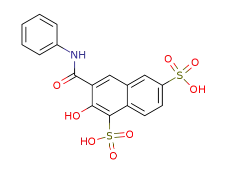 Molecular Structure of 858020-91-4 (2-hydroxy-3-phenylcarbamoyl-naphthalene-1,6-disulfonic acid)