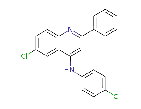 (4-chloro-phenyl)-(6-chloro-2-phenyl-[4]quinolyl)-amine