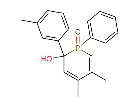 Molecular Structure of 56569-19-8 (4,5-dimethyl-1-oxo-1-phenyl-2-<i>m</i>-tolyl-1,2-dihydro-1λ<sup>5</sup>-phosphinin-2-ol)