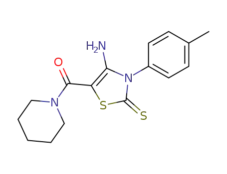 Piperidine, 1-((4-amino-2,3-dihydro-3-(4-methylphenyl)-2-thioxo-5-thiazolyl)carbonyl)-