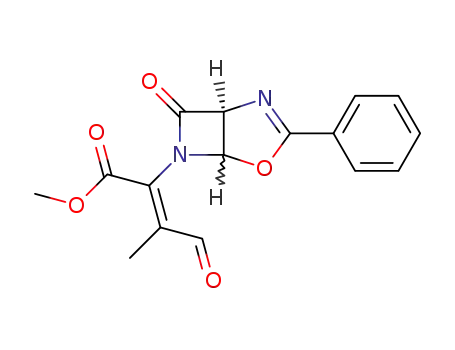 (<i>Z</i>)-3-methyl-4-oxo-2-((1<i>S</i>)-7-oxo-3-phenyl-(1<i>r</i><i>H</i>,5<i>c</i><i>H</i>)-4-oxa-2,6-diaza-bicyclo[3.2.0]hept-2-en-6-yl)-but-2-enoic acid methyl ester