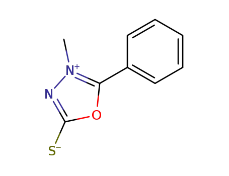3-methyl-2-phenyl-5-thioxo-4,5-dihydro-[1,3,4]oxadiazolium betaine
