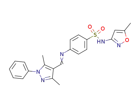4-(3,5-dimethyl-1-phenyl-1<i>H</i>-pyrazol-4-ylmethyleneamino)-<i>N</i>-(5-methyl-isoxazol-3-yl)-benzenesulfonamide