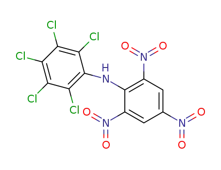 Molecular Structure of 62902-22-1 (Benzenamine, 2,3,4,5,6-pentachloro-N-(2,4,6-trinitrophenyl)-)