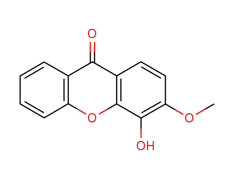 Molecular Structure of 39731-27-6 (9H-Xanthen-9-one, 4-hydroxy-3-methoxy-)