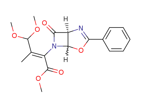 (<i>Z</i>)-4,4-dimethoxy-3-methyl-2-((1<i>S</i>)-7-oxo-3-phenyl-(1<i>r</i><i>H</i>,5<i>c</i><i>H</i>)-4-oxa-2,6-diaza-bicyclo[3.2.0]hept-2-en-6-yl)-but-2-enoic acid methyl ester