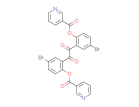 Molecular Structure of 102896-64-0 (5,5'-dibromo-2,2'-bis-nicotinoyloxy-benzil)