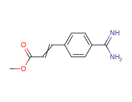 Molecular Structure of 52820-45-8 (2-Propenoic acid, 3-[4-(aminoiminomethyl)phenyl]-, methyl ester)