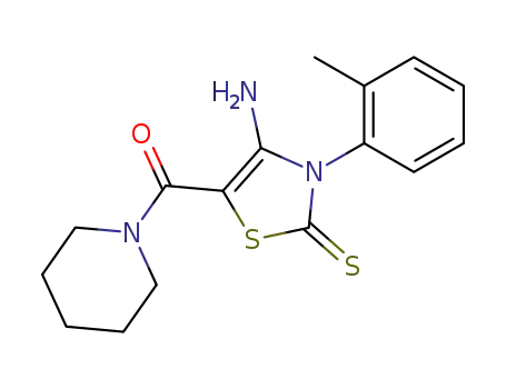 Piperidine, 1-((4-amino-2,3-dihydro-3-(2-methylphenyl)-2-thioxo-5-thiazolyl)carbonyl)-