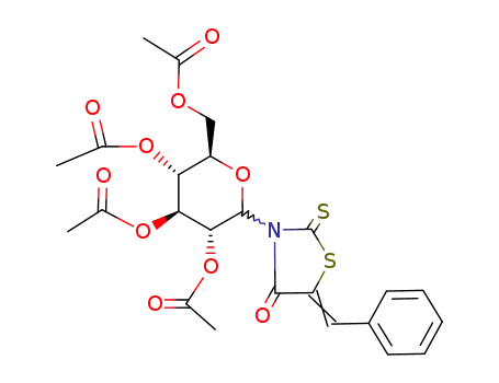 5-benzylidene-3-(tetra-<i>O</i>-acetyl-ξ-<i>D</i>-glucopyranosyl)-2-thioxo-thiazolidin-4-one