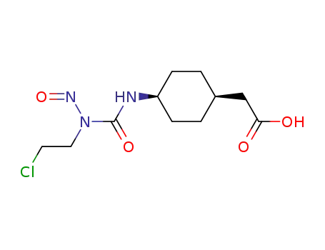Molecular Structure of 56208-24-3 (4α-[3-(2-Chloroethyl)-3-nitrosoureido]cyclohexane-1α-acetic acid)
