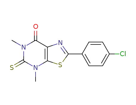 Thiazolo[5,4-d]pyrimidin-7(4H)-one,
2-(4-chlorophenyl)-5,6-dihydro-4,6-dimethyl-5-thioxo-