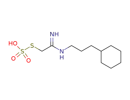 Molecular Structure of 40283-58-7 (Thiosulfuric acid hydrogen S-[2-[(3-cyclohexylpropyl)amino]-2-iminoethyl] ester)