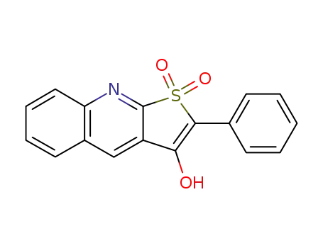 Molecular Structure of 65764-38-7 (Thieno[2,3-b]quinolin-3-ol, 2-phenyl-, 1,1-dioxide)