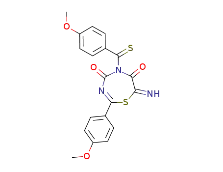 7-imino-2-(4-methoxy-phenyl)-5-(4-methoxy-thiobenzoyl)-[1,3,5]thiadiazepine-4,6-dione