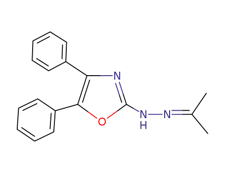 Molecular Structure of 6117-34-6 (2(3H)-Oxazolone, 4,5-diphenyl-, (1-methylethylidene)hydrazone)