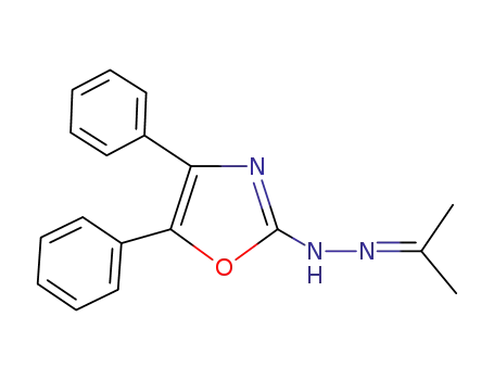 2(3H)-Oxazolone, 4,5-diphenyl-, (1-methylethylidene)hydrazone