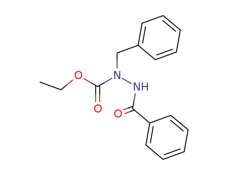 Hydrazinecarboxylic acid, 2-benzoyl-1-(phenylmethyl)-, ethyl ester