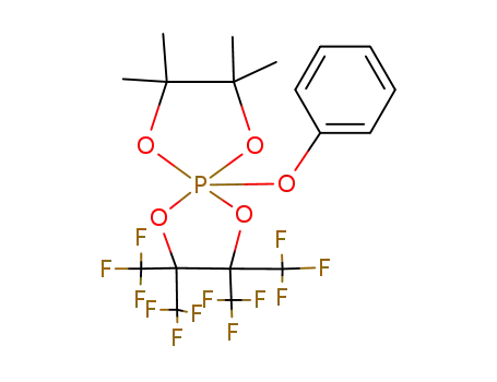2,2,3,3-Tetramethyl-5-phenoxy-7,7,8,8-tetrakis-trifluoromethyl-1,4,6,9-tetraoxa-5λ<sup>5</sup>-phospha-spiro[4.4]nonane