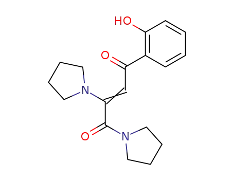 Molecular Structure of 87930-46-9 (N-<3-(2-hydroxybenzoyl)-2-pyrrolidin-1-ylacryloyl>pyrrolidine)