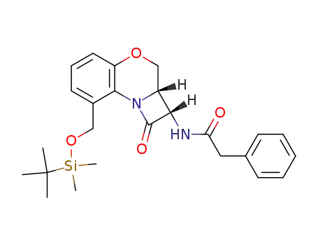 <i>N</i>-{8-[(<i>tert</i>-butyl-dimethyl-silanyloxy)-methyl]-1-oxo-(2a<i>r</i>)-1,2,2a,3-tetrahydro-azeto[1,2-<i>d</i>]benzo[<i>b</i>][1,4]oxazin-2<i>t</i>-yl}-2-phenyl-acetamide