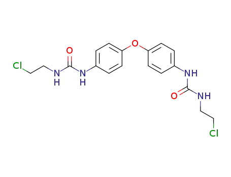 Molecular Structure of 13908-72-0 (1-(2-chloroethyl)-3-[4-[4-(2-chloroethylcarbamoylamino)phenoxy]phenyl]urea)